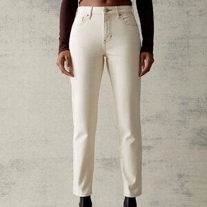 PacSun Cream Stretch Mom Jeans - NWT | sz 25